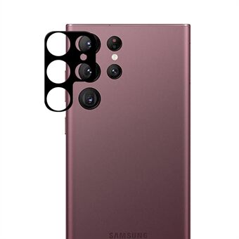 Til Samsung Galaxy S22 Ultra 5G kameralinsebeskytter Black Edge AGC hærdet glas HD klar anti-ridse film