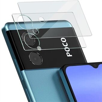 IMAK til Xiaomi Poco M4 5G High Definition hærdet glas linsefilm + akryl linsehætte Integreret bagkamera linsecover