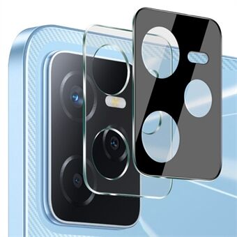 IMAK For Realme Narzo 50A Prime integreret kameralinseskærmbeskytter Hærdet glaslinsefilm + akryllinsehætte (sort version)