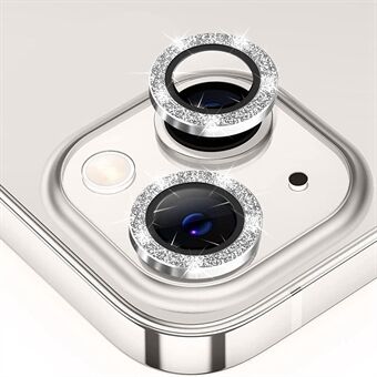 ENKAY HAT Prince Til iPhone 13  / 13 mini  1 sæt hærdet glas + aluminiumslegering Kameralinsebeskytter Rhinestone Decor HD klar linsefilm