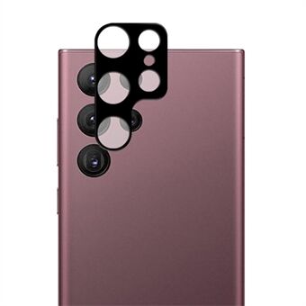 MOCOLO til Samsung Galaxy S23 Ultra Fingerprint Gratis kameralinsebeskytter, silketryk HD hærdet glas linsebeskyttelsesfilm - sort