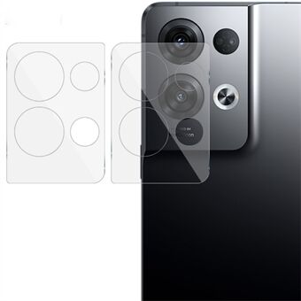 IMAK 2 stk / sæt kameralinsebeskytter til Oppo Reno8 Pro+ 5G / Reno8 Pro+ 5G (global version), hærdet glas anti-ridse gennemsigtig film