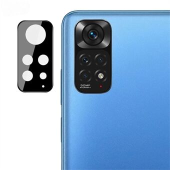 IMAK til Xiaomi Redmi Note 11 4G (Qualcomm)/(MediaTek) Kameralinsebeskytter Klart hærdet glas Ridsefast film (sort version)