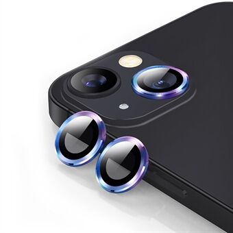 ENKAY HAT Prince Til iPhone 14  / 14 Max  1 sæt kameralinsebeskytter HD Anti-eksplosion hærdet glas aluminiumslegering Ring