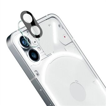 IMAK hærdet glasfilm + akryllinsehætte til ingenting telefon (1) 5G, anti-ridse HD klar kameralinsebeskytter (sort version)