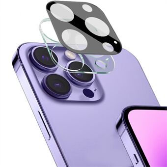 IMAK til iPhone 14 Pro / 14 Pro Max Hærdet glas linsefilm + akryl linsehætte Anti-ridse kamera linsebeskytter (sort version)
