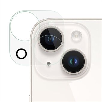 RURIHAI til iPhone 14 Plus 3D kamera linsebeskytter anti-ridse HD høj aluminium-silicium glas linsefilm