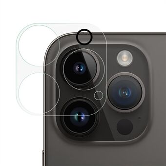 RURIHAI til iPhone 14 Pro bagtil kamera linsebeskytter høj aluminium-silikon glas klar 3D linse filmbeskyttelse