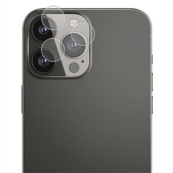 AMORUS 1 sæt kameralinsebeskytter til iPhone 13 Pro 6,1 tommer / 13 Pro Max 6,7 tommer, klar silketryk Hærdet glas Anti-ridsefilm Individuelt bagside kameracover