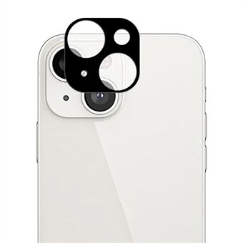 AMORUS kameralinsebeskytter til iPhone 13 mini 5,4 tommer / 13 6,1 tommer, anti-ridse silke print hærdet glas bagside kamera film - sort