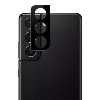 AMORUS til Samsung Galaxy S22 5G / S22+ 5G kameralinsebeskytter Silketryk Hærdet glas HD Klar Scratch linsefilm - sort