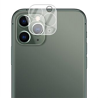 AMORUS til iPhone 11 Pro 5,8 tommer / 11 Pro Max 6,5 tommer kameralinsebeskytter HD hærdet glas silkeudskrivning linseskjoldfilm - sort