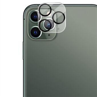 AMORUS Til iPhone 11 Pro 5,8 tommer / 11 Pro Max 6,5 tommer kameralinsebeskytter Silketryk Hærdet glaskamera Ultra klar linsefilm med sort cirkel