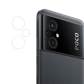 3 stk/sæt Højtransmitterende kameralinsebeskytter til Poco M5 4G, fleksibel klar soda-kalkglas Anti-støv telefon baglinsefilm