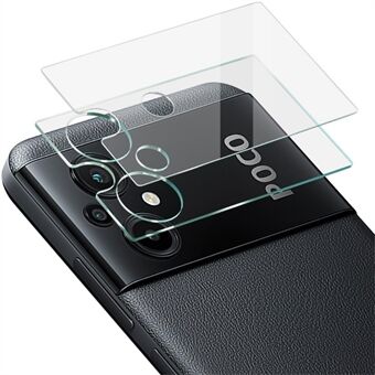IMAK kameralinsebeskytter til Xiaomi Poco M5 4G, HD Clear Full Cover Integreret hærdet glas linsefilm + akryl linsehætte