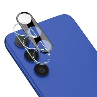 IMAK linsebeskytter i hærdet glas + akryllinsedæksel til Samsung Galaxy S23 Plus / S23, beskyttelsesfilm til kameralinse (sort version)