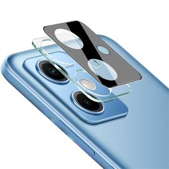 IMAK til Xiaomi Redmi Note 12 5G klart hærdet glas linsefilm + akryl linsedæksel Kamera linsebeskytter (sort version)