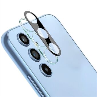 IMAK til Samsung Galaxy A54 5G klar hærdet glas linsefilm + akryl linsehætte Fingeraftrykssikker kameralinsebeskytter (sort version)