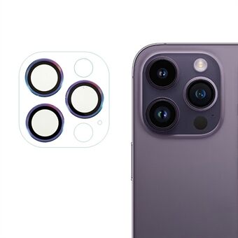 RURIHAI telefon bagkamera linsebeskytter til iPhone 14 Pro / 14 Pro Max hårdt metal + akryl Anti-ridse HD klar linsefilm - multi