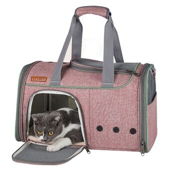 LDLC QS-056 Portable Pet Cross Body Bag Dog Cat Breathable Shoulders Bag Folding Travel Pet Carrier Case
