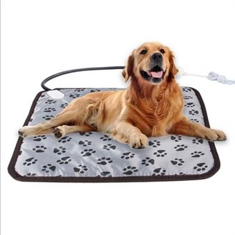Fodaftryksmønster Vandtæt Bidfast elektrisk tæppe til hund til kat, varm måtte Letvægts elektrisk tæppe til kæledyr, 45*45 cm