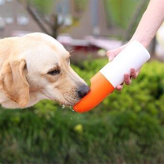 MOESTAR Rocket Dobbeltlags bærbar hundevandsutteflaske Foderbeholder Pet Travel Vanddispenser