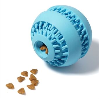 Naturgummi, rund bold til kæledyrsfoder Dispensering af godbid Legetøj Hundetænder Rengøring Tyggebidelegetøj