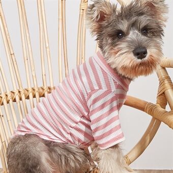 Stylish Stripes Elastic Puppy Dog Cat T-shirt Home Apparel Pet Clothes