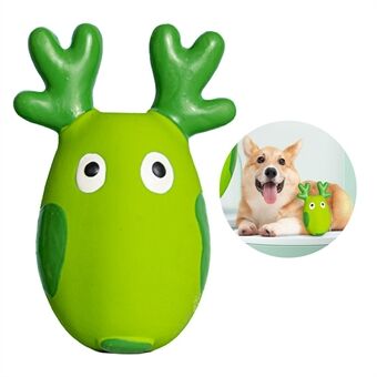 EETOYS tegneserie hjorteformet hundehvalp knirker blødt latex legetøj Interaktivt legetøj til kæledyr