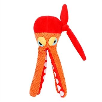 Octopus Style Interaktivt Hundelegetøj Bidresistent, knirkende rensetænder Kæledyrshvalp Plyslegetøj ST