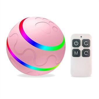 Kat Hund Hvalp Wicked Ball USB Genopladeligt LED-lys Elektrisk selvlegende legetøj med fjernbetjening ST