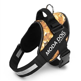 MODA DOG H047 Størrelse M, Medium/Large Hundesele Side Clip Pet Vest Anti-Rush Easy Control Bryststrop med reflekterende strop - Peace Guard