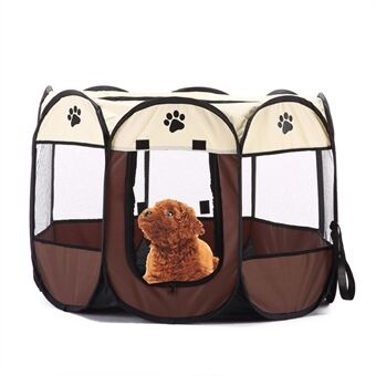 8-side Foldable 600D Pet Tent Sleeping House Cage Dog Cat Tent Puppy Kennel, Size: 90 x 90 x 58cm