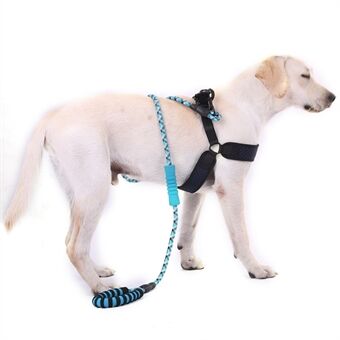 Reflective Nylon Dog Pet Round Traction Rope with Dual Padded Handle