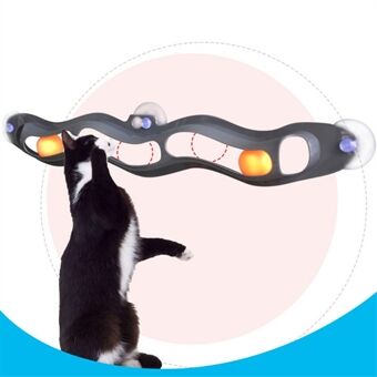 Kattelegetøj Interaktivt Track Ball legetøj Kat Praktisk Vindue Sugekop Track Ball