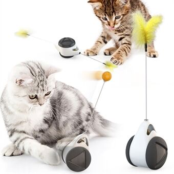 FSC-01 Interaktivt katteboldlegetøj med fjer Tumler Kat flyttelegetøj Funny motionskilling Teaser legetøj til indendørs katte