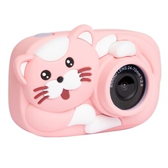 Cartoon Cat Kids Camera 2,4-tommer IPS HD-skærm 2600W Smart Focus Timing Shooting Videooptager (med 16G TF-kort)