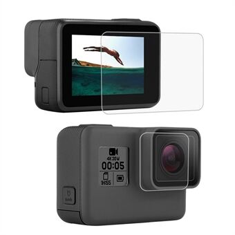 PULUZ PU192 Hærdet glasobjektiv+LCD-skærmbeskytter til GoPro Hero til GoPro Hero5
