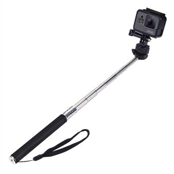 PULUZ PU55 Udtrækkelig Selfie Stick Justerbar Teleskop håndholdt Monopod stang til GoPro Hero 7/6/5/5 Session/4Session/4/3+/3/2/1, DJI Osmo Action Camera