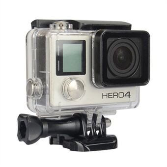 Vandtæt rammehus Beskyttelsescover til GoPro Hero 3+ / 4 actionkamera - gennemsigtig