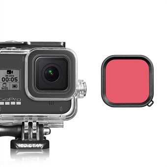 Filter Lens Diving Color Correction Accessory til GoPro Hero 8 vandtæt hus - rød