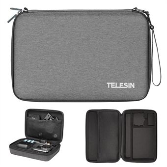 TELESIN GP-PRC-311 Stor størrelse bærbart stødsikkert kamera bæretaske Lynlås opbevaringstaske med håndledsrem til GoPro Hero 10/9