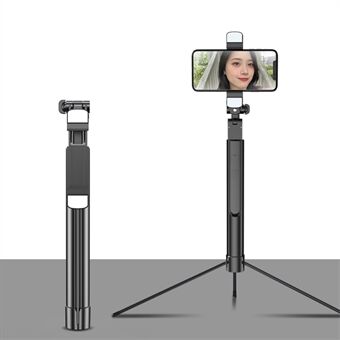 K30 Bluetooth Selfie Stick Udtrækkeligt stativ Håndholdt Gimbal Stabilizer Fyld Light