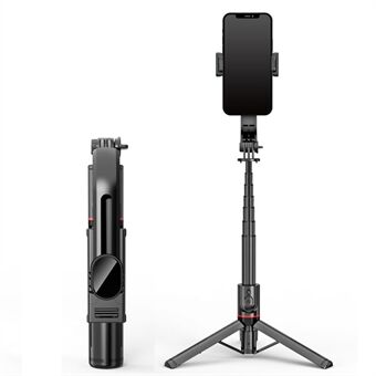 L12 1060 mm bærbar, forstærket, forlængelig Selfie Stick Multifunktionel håndholdt Stand med trådløs fjernbetjening