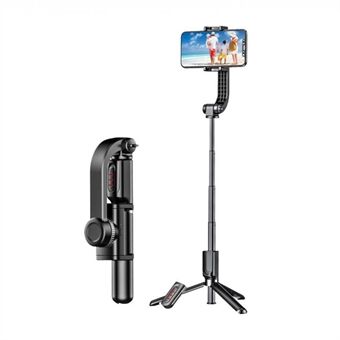 DISPHO WS-19017-1 Bluetooth-udtrækkelig Selfie Stick Stativ Bærbar stabilisator Selfie Stick med aftagelig fjernbetjent justerbar telefonklemme