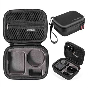 STARTRC For DJI Osmo Action 3 bærbar stødsikker bæretaske Kameraopbevaringstaske med karabinhage og håndstrop - sort