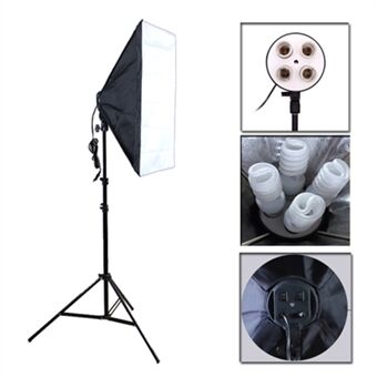 Softbox Lighting Kit Photography Continuous Photo Studio Light System til YouTube-videooptagelse (Soft Box Størrelse: 20" x 27,5")