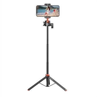 UURIG 1,3 m udvideligt multifunktionelt bærbart Stand Mobiltelefonstativ med Stand til selfies/videooptagelse/vlogging/livestreaming