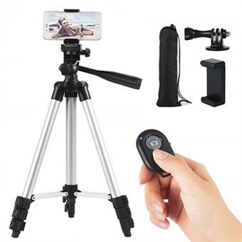 3120 Portable Aluminium Tripod 360-Degreed Horizontal Extendable Bracket Camera Phone Holder Stand with Bluetooth Remote Control