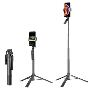 A65 1,6 m telefonstativ Aluminiumslegering Selfie Stick Stativ Anti-Shaking Stand med trådløs fjernbetjening til iPhone og Android